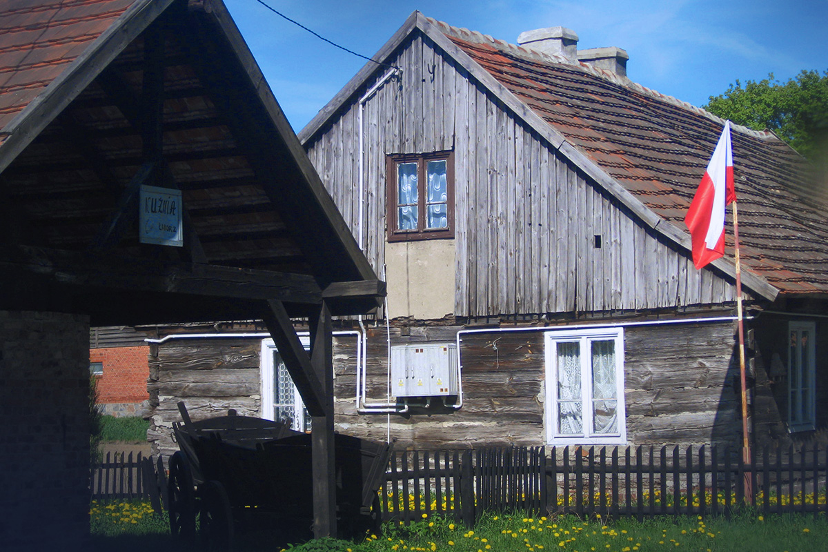 Chałupy w Muzeum Lokalnym w Łąkorzu; fot. OPiP we Wrocławiu